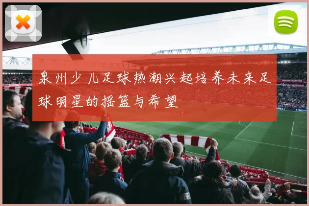 泉州少儿足球热潮兴起培养未来足球明星的摇篮与希望